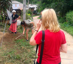 Helping Karen hill tribe lady