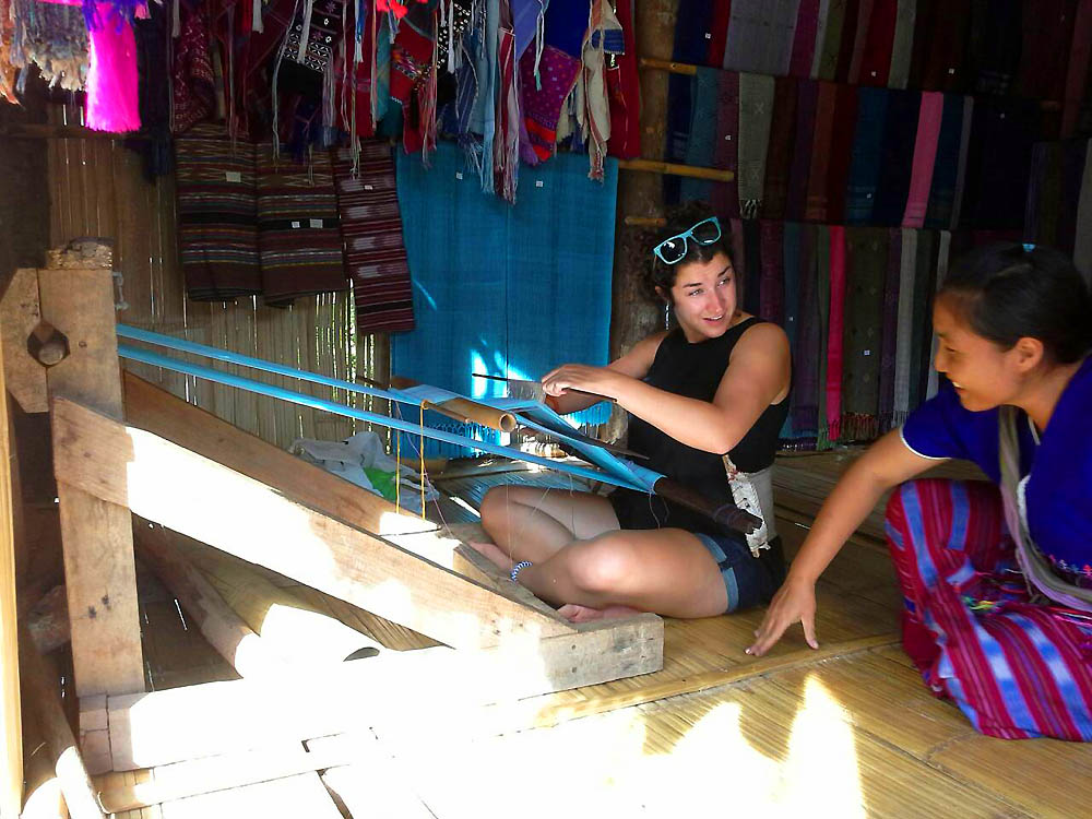 Learning Weaving In Village