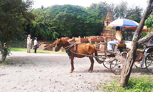 Horse and buggy at Wiang Kum Kam Chiang Mai Thailand